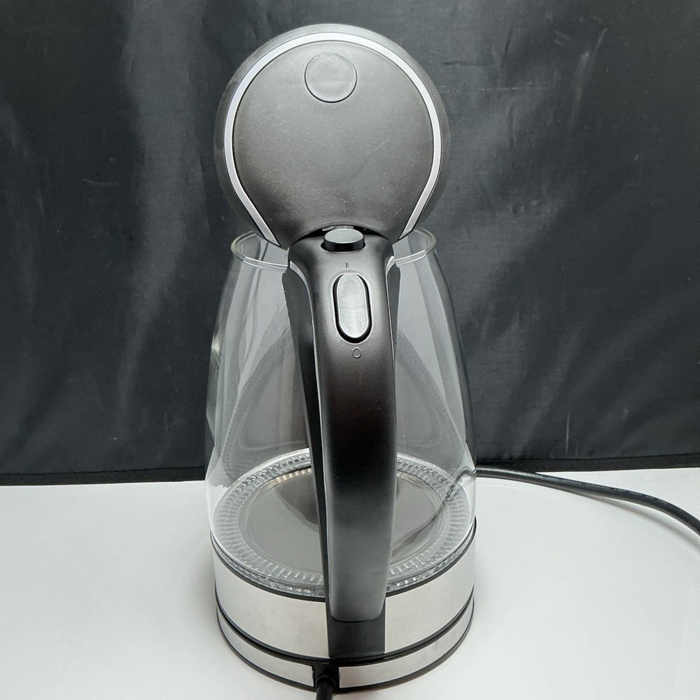 Brentwood 1.7L Cordless Electric Glass Kettle Hot Water Boiler Blue LED Black - Picture 6 of 12